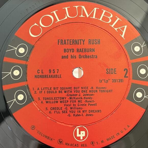 Boyd Raeburn Fraternity Rush Vinyl LP 1957 Columbia 6 Eye CL 957 - Picture 7 of 9